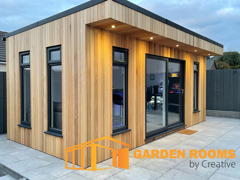 garden room with bar installed by garden rooms by creative